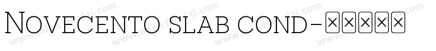 Novecento slab cond字体转换